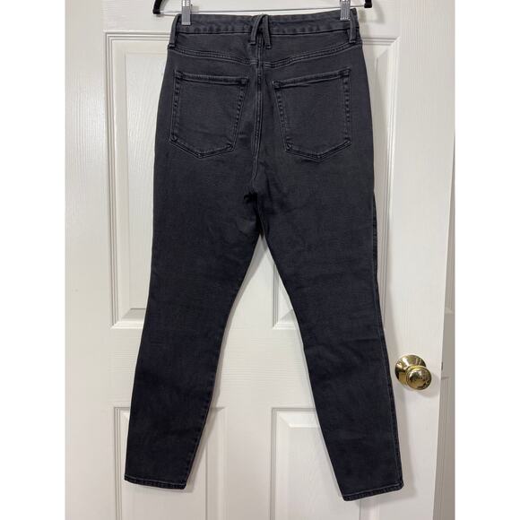 NWT Good American Good Curve Denim Skinny Leg High Waist Yoke Black 063 Jean - Picture 6 of 9